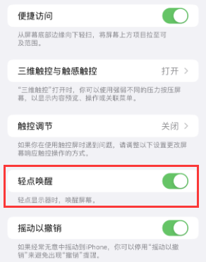 威宁苹果授权维修站分享iPhone轻点无法唤醒怎么办 